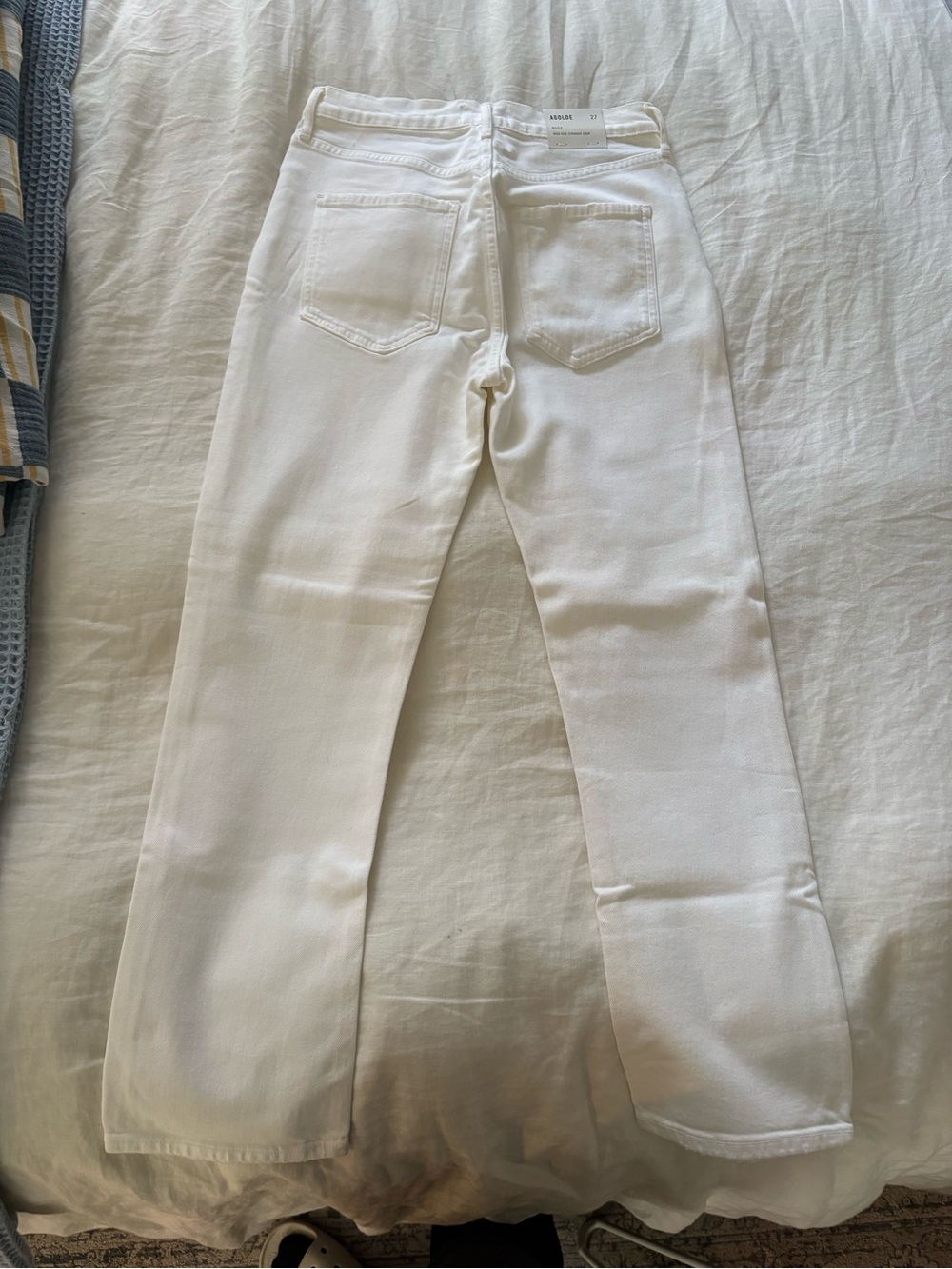 NWT Agolde Riley High Rise Straight Crop in WHIP - Picture 3 of 8